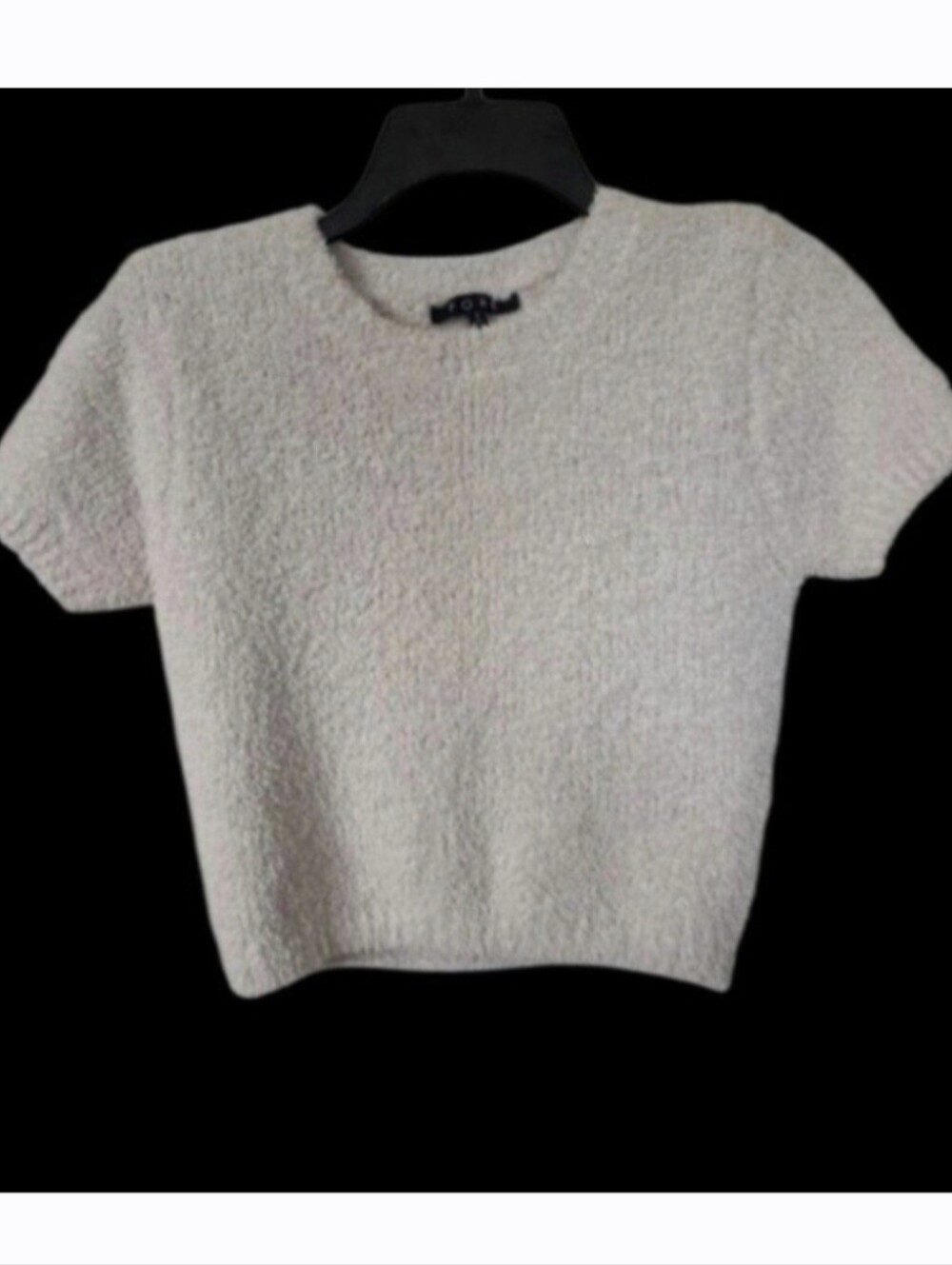 Fore Women's Cozy Short Sleeve Sweater - Light Beige Sz S